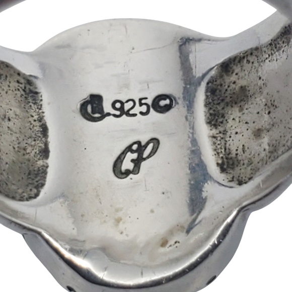 Carolyn Pollack Sterling Silver Green Quartz Ring Size 8 #20217 - Picture 4 of 6